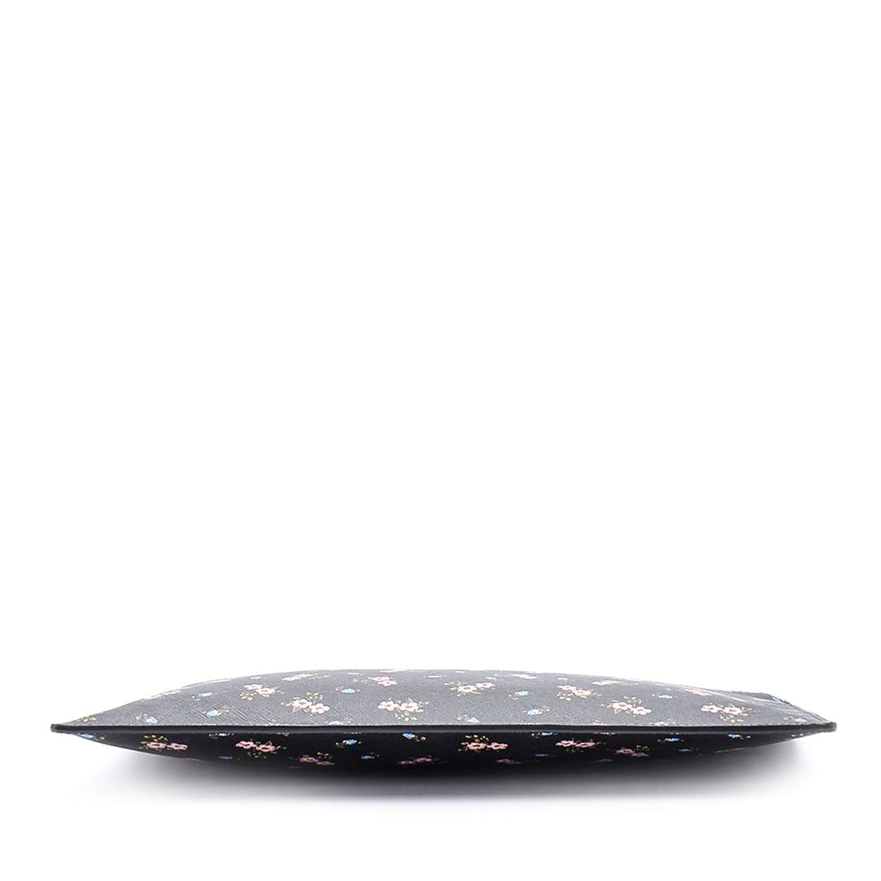 Givenchy - Black Leather Floral Print Iconic Clutch